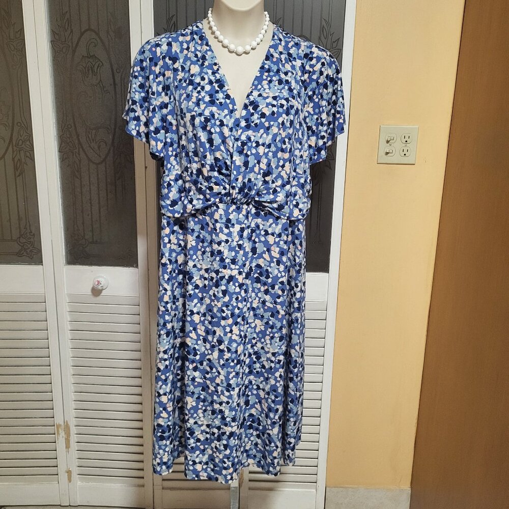 Jessica Howard Ladies Beautiful Blue Multicolor Dress
